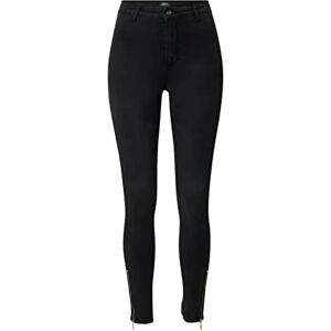 ONLY Women's Onlroyal Hw Sk Hem Zip Clean La Pimbox Jean Pants, Washed Black, M / 34L ONLY Women's Onlroyal Hw Sk Hem Zip Clean La Pimbox Jean Pants, Washed Black, M / 34L