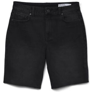 VERO MODA Women's Vmcleo Hr Long DNM Shorts Mix Noos, Black Denim, S VERO MODA Women's Vmcleo Hr Long DNM Shorts Mix Noos, Black Denim, S