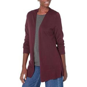 Amazon Essentials Women's Lightweight Long Open-Front Cardigan (Available in Plus Size), Burgundy, S Amazon Essentials Women's Lightweight Long Open-Front Cardigan (Available in Plus Size), Burgundy, S