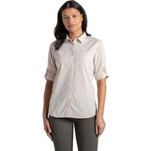 Craghoppers Womens Kiwi III Long Sleeve Hiking Shirt, Stone, 24 Plus UK Craghoppers Womens Kiwi III Long Sleeve Hiking Shirt, Stone, 24 Plus UK
