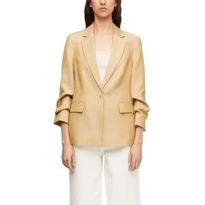 Comma Women's 2180703 Linen Blazer 3/4 Sleeve (Pack of 1), Brown, 20 Comma Women's 2180703 Linen Blazer 3/4 Sleeve (Pack of 1), Brown, 20