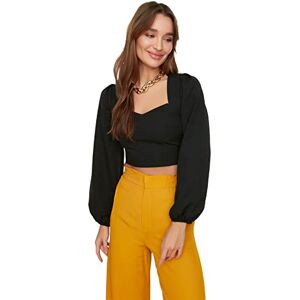 Trendyol FeMan Young Slim fit Bodycon Sweetheart Woven Blouse Schwarz Trendyol FeMan Young Slim fit Bodycon Sweetheart Woven Blouse Schwarz