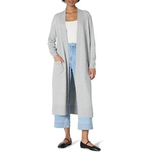 Amazon Essentials Women's Regular-Fit Lightweight Duster Length Longline Cardigan, Medium Grey Heather, XL Amazon Essentials Women's Regular-Fit Lightweight Duster Length Longline Cardigan, Medium Grey Heather, XL