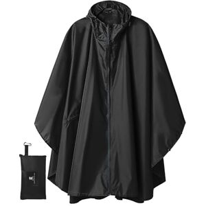 Estate Mae Pioggia Poncho - Black - Hooded - S-XL - Rain Poncho Estate Mae Pioggia Poncho - Black - Hooded - S-XL - Rain Poncho