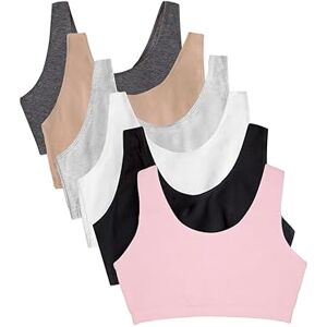 Fruit of the Loom Women's Built Up Tank Style Sports Bra Value Pack, Opaque, Sand/White/Heather Grey/Black/Blush/Charcoal, 42 (Pack of 6) Fruit of the Loom Women's Built Up Tank Style Sports Bra Value Pack, Opaque, Sand/White/Heather Grey/Black/Blush/Charcoal, 42 (Pack of 6)