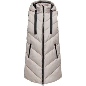 JDY Women's skylar OTW Noos Padded Hood Waistcoat Vest, Chateau Grey, Detail: Black, M JDY Women's skylar OTW Noos Padded Hood Waistcoat Vest, Chateau Grey, Detail: Black, M