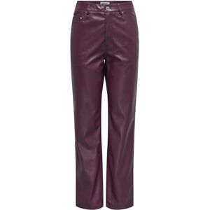 ONLY Onlsadie Faux Leather Pants CC OTW, Mauve Wine, S ONLY Onlsadie Faux Leather Pants CC OTW, Mauve Wine, S