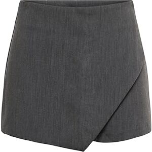 ONLY Womens Onlmist-Yasmine Mw Wrap Skorts TLR Noos Mini Skirt, Dark Grey Blend, UK ONLY Womens Onlmist-Yasmine Mw Wrap Skorts TLR Noos Mini Skirt, Dark Grey Blend, UK