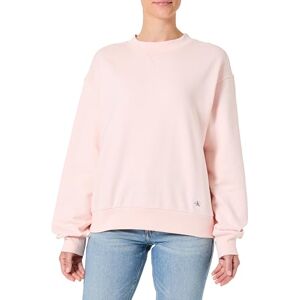 Calvin Klein Women’s Round Neck Badge Logo Terry Sweatshirt, Pink (Cloud Pink), S Calvin Klein Women’s Round Neck Badge Logo Terry Sweatshirt, Pink (Cloud Pink), S