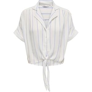 ONLY Onlpaula Life S/S Tie Shirt WVN Noos, Cloud Dancer, S ONLY Onlpaula Life S/S Tie Shirt WVN Noos, Cloud Dancer, S