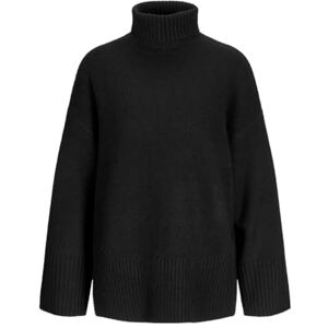 JJXX Women's Jxalia Various Roll Neck Knit Jumper, Black/Detail:/Moonbeam Neck Piping, XS JJXX Women's Jxalia Various Roll Neck Knit Jumper, Black/Detail:/Moonbeam Neck Piping, XS
