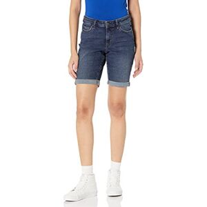 Amazon Essentials Women's Mid-Rise Slim-Fit Bermuda Shorts with Pockets, Dark Denim, 20 Amazon Essentials Women's Mid-Rise Slim-Fit Bermuda Shorts with Pockets, Dark Denim, 20