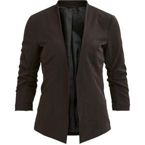 Vila CLOTHES Women's VIHER 3/4 NEW BLAZER-NOOS Blazer, Black, 38 (Manufacturer size: Medium) Vila CLOTHES Women's VIHER 3/4 NEW BLAZER-NOOS Blazer, Black, 38 (Manufacturer size: Medium)