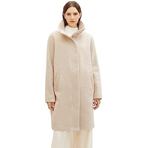 TOM TAILOR Women's 1038678 Coat with Stand-Up Collar (Pack of 1), 33755 Bisque Melange, XL TOM TAILOR Women's 1038678 Coat with Stand-Up Collar (Pack of 1), 33755 Bisque Melange, XL