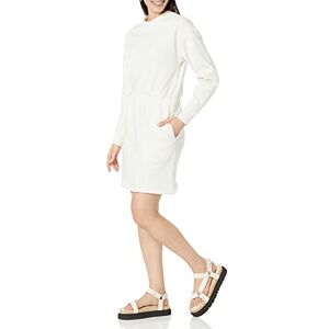 Amazon Essentials Women's Casual Waisted Sweatshirt Dress (Available in Plus Size), Eggshell White, XL Amazon Essentials Women's Casual Waisted Sweatshirt Dress (Available in Plus Size), Eggshell White, XL