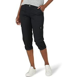 Lee Women's Flex-to-go Mid-Rise Relaxed Fit Cargo Capri Pant, Black, 14 US Lee Women's Flex-to-go Mid-Rise Relaxed Fit Cargo Capri Pant, Black, 14 US