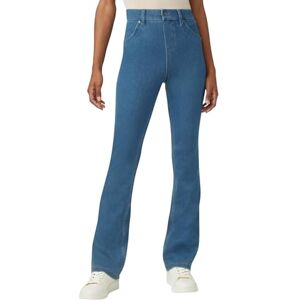 HUE Women's Ultra Soft High Waist Denim Baby Bootcut Leggings, Medium Wash, M HUE Women's Ultra Soft High Waist Denim Baby Bootcut Leggings, Medium Wash, M