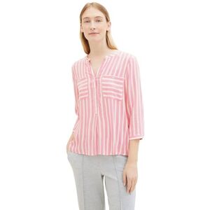TOM TAILOR Women's Blouse, 35245 Pink Offwhite Stripe, XS TOM TAILOR Women's Blouse, 35245 Pink Offwhite Stripe, XS