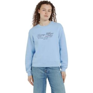 Tommy Hilfiger Women’s Round Neck Sweatshirt, Blue (Vessel Blue), XS Tommy Hilfiger Women’s Round Neck Sweatshirt, Blue (Vessel Blue), XS