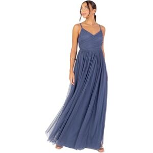 Anaya with Love Women's Maxi Dress Ladies Recycled V-Neck Sleeveless Strappy Backless A-line Tulle Bridesmaid Wedding Guest Evening Gown, Indigo Blue 12 Anaya with Love Women's Maxi Dress Ladies Recycled V-Neck Sleeveless Strappy Backless A-line Tulle Bridesmaid Wedding Guest Evening Gown, Indigo Blue 12