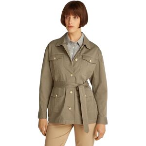 Tommy Hilfiger Women's Gold Button Utility Shirt Jacket with Chest Pockets, Brown (Tundra Brown), L Tommy Hilfiger Women's Gold Button Utility Shirt Jacket with Chest Pockets, Brown (Tundra Brown), L