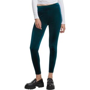 Urban Classics Women's Ladies High Waist Velvet Leggings, Teal, L Urban Classics Women's Ladies High Waist Velvet Leggings, Teal, L