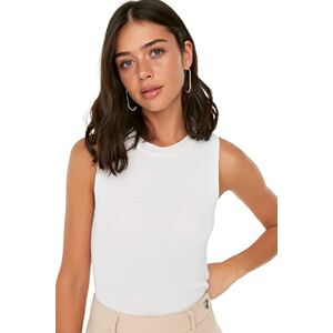 Trendyol Women Slim fit Bodycon Crew Neck Knitwear Blouse Ecru Trendyol Women Slim fit Bodycon Crew Neck Knitwear Blouse Ecru