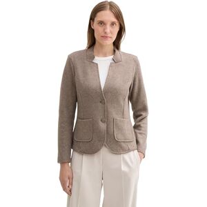 TOM TAILOR Women's Basic Ottoman Blazer with Pockets, 16569 Cashew Beige Melange, XS TOM TAILOR Women's Basic Ottoman Blazer with Pockets, 16569 Cashew Beige Melange, XS