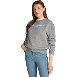 Tommy Hilfiger Women's Sweatshirt without Hood, Grey (Mid Grey Heather), 3XL Tommy Hilfiger Women's Sweatshirt without Hood, Grey (Mid Grey Heather), 3XL