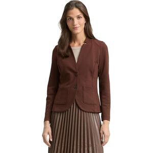 TOM TAILOR Women's Basic Ottoman Blazer with Pockets, 27506 Dark Pecan Brown, M TOM TAILOR Women's Basic Ottoman Blazer with Pockets, 27506 Dark Pecan Brown, M