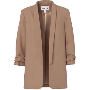 PIECES Women's Pcbosella 3/4 Blazer Noos Blazer, Fossil, XL PIECES Women's Pcbosella 3/4 Blazer Noos Blazer, Fossil, XL