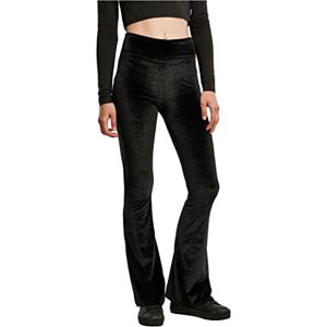 Urban Classics Women's Ladies High Waist Velvet Boot Cut Leggings, Black, L Urban Classics Women's Ladies High Waist Velvet Boot Cut Leggings, Black, L