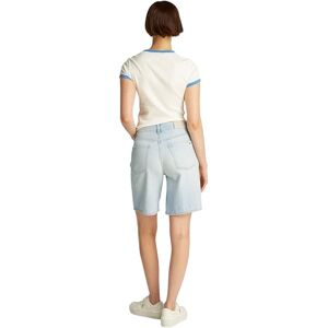 Tommy Hilfiger Women's High Waist Bermuda Denim Shorts, White (Sky), 27W Tommy Hilfiger Women's High Waist Bermuda Denim Shorts, White (Sky), 27W