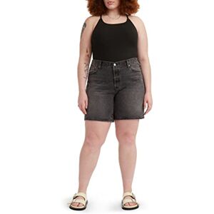 Levi's Women's Plus Size 501® 90s Shorts Denim Shorts, Black Worn In, 24W Levi's Women's Plus Size 501® 90s Shorts Denim Shorts, Black Worn In, 24W