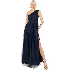 Anaya with Love Women's Womens Ladies Maxi One Cold Shoulder Slit Split Sleeveless Prom Wedding Guest Bridesmaid Dress, Navy Blue, 12 UK Anaya with Love Women's Womens Ladies Maxi One Cold Shoulder Slit Split Sleeveless Prom Wedding Guest Bridesmaid Dress, Navy Blue, 12 UK