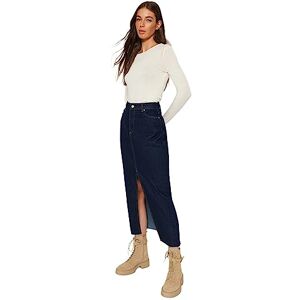 Trendyol Women's Straight Maxi One Line Skirt, Dark Blue, 6 Trendyol Women's Straight Maxi One Line Skirt, Dark Blue, 6