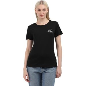 Calvin Klein Jeans Women's 2 Pack Monologo Slim Short Sleeve Round Neck T-Shirts, Multicolor (Ck Black/Ivory), 3XL Calvin Klein Jeans Women's 2 Pack Monologo Slim Short Sleeve Round Neck T-Shirts, Multicolor (Ck Black/Ivory), 3XL
