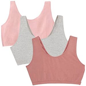 Fruit of the Loom Women's Built Up Tank Style Sports Bra, Heather Grey/Dusk/Blushing Rose, 44 Plus Fruit of the Loom Women's Built Up Tank Style Sports Bra, Heather Grey/Dusk/Blushing Rose, 44 Plus
