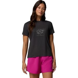 Columbia Women's Parsons Point Short Sleeve Graphic Tee, Short Sleeve T-Shirt, Black Heather/Splattered, Small Columbia Women's Parsons Point Short Sleeve Graphic Tee, Short Sleeve T-Shirt, Black Heather/Splattered, Small