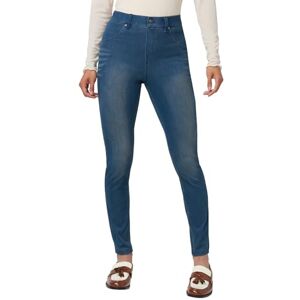HUE Women's Ultra Soft High Waist Denim Leggings Hosiery, Steely Blue Wash, 2X HUE Women's Ultra Soft High Waist Denim Leggings Hosiery, Steely Blue Wash, 2X
