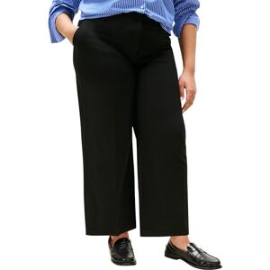 Tommy Hilfiger Women’s Stretch Wide Leg Cropped Trousers, Black (Black), 18 Tommy Hilfiger Women’s Stretch Wide Leg Cropped Trousers, Black (Black), 18
