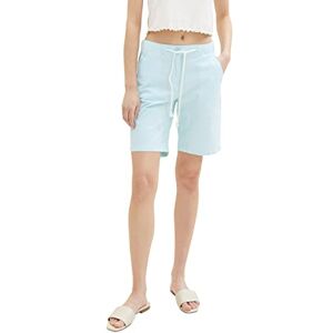 TOM TAILOR Women's Basic Bermuda Shorts, 32179 Teal Offwhite Stripe, UK 6 TOM TAILOR Women's Basic Bermuda Shorts, 32179 Teal Offwhite Stripe, UK 6
