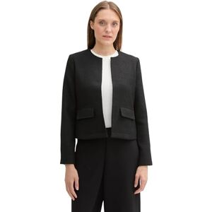 TOM TAILOR Women's 1044343 Blazer, 37007-Black Boucle Structure, 12 TOM TAILOR Women's 1044343 Blazer, 37007-Black Boucle Structure, 12