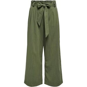 ONLY Women's Onlmarsa Solid Paperbag Trousers WVN Noos Fabric Trousers, Kalamata, Detail: Melange., XL ONLY Women's Onlmarsa Solid Paperbag Trousers WVN Noos Fabric Trousers, Kalamata, Detail: Melange., XL