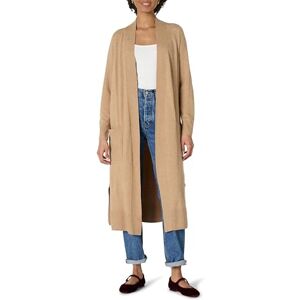 Amazon Essentials Women's Regular-Fit Lightweight Duster Length Longline Cardigan, Camel Heather, XL Amazon Essentials Women's Regular-Fit Lightweight Duster Length Longline Cardigan, Camel Heather, XL