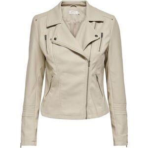 ONLY Womens Onlgemma Faux Leather Biker Otw Noos Jacket, Silver Lining, 8 UK ONLY Womens Onlgemma Faux Leather Biker Otw Noos Jacket, Silver Lining, 8 UK