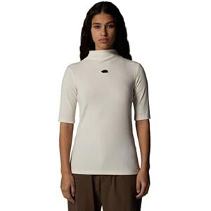 The North Face Women's S/S Mock Neck Slim T-Shirt White Dune M The North Face Women's S/S Mock Neck Slim T-Shirt White Dune M