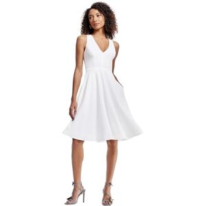 Dress the Population Women's Catalina Solid Sleeveless Fit & Flare Midi Dress, White, Large Dress the Population Women's Catalina Solid Sleeveless Fit & Flare Midi Dress, White, Large