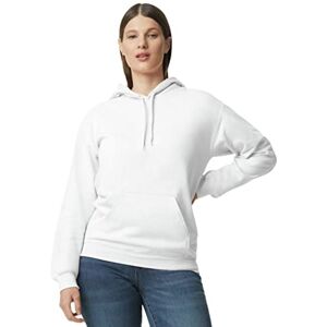 Gildan Adult Softstyle Hooded Sweatshirt, Style GSF500, White, Medium Gildan Adult Softstyle Hooded Sweatshirt, Style GSF500, White, Medium