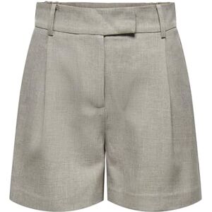 ONLY Women's Onllinda Hw Mel TLR Shorts, Gray, M ONLY Women's Onllinda Hw Mel TLR Shorts, Gray, M